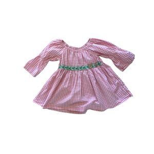 Matilda Jane Pink Gingham Home Grown Ginger Peasant Top Girl Size 4 Cotton
